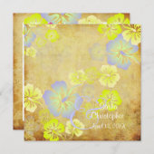 Invitations Vintages/Leis/Luau/hibiscusWedding (Devant / Derrière)