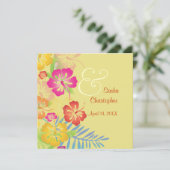 Invitations Vintages/Leis/Luau/hibiscusWedding (Debout devant)