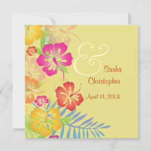Invitations Vintages/Leis/Luau/hibiscusWedding