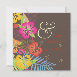 Invitations Vintages/Leis/Luau/hibiscusWedding