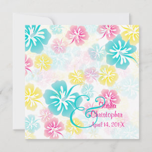Invitations Vintages/Leis/Luau/hibiscusWedding