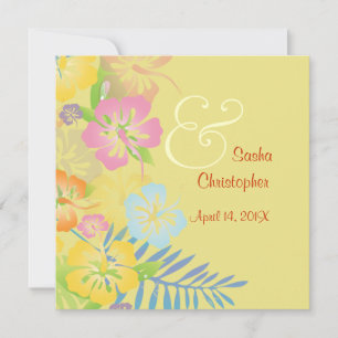 Invitations Vintages/Leis/Luau/hibiscusWedding