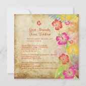Invitations Vintages/Leis/Luau/hibiscusWedding (Dos)