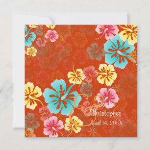 Invitations Vintages/Leis/Luau/hibiscusWedding