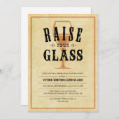 Invitations Vintages pour la répétition des toasts (Devant / Derrière)