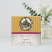 Invitations vintages pour le dîner d'action de grâ (Debout devant)