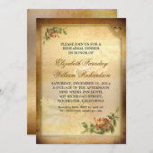 Invitations vintages pour le dîner de répétition (Devant / Derrière)