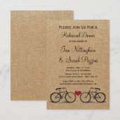 Invitations Vintages pour le dîner de répétition à (Devant / Derrière)