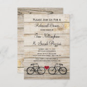 Invitations Vintages pour le dîner de répétition à (Devant / Derrière)