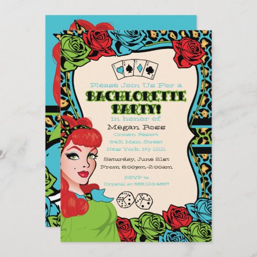 Invitations Vintages, Rock-A-Billy (Devant / Derrière)