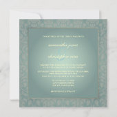 Invitations Vintages + Romantic Mariage damassé (Dos)