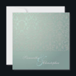 Invitations Vintages   Romantic Mariage damassé<br><div class="desc">damas victorien avec arrière - plan bleu ardoise.  Copyright © 2010 PixDezines.com et PixDezines sur zazzle.</div>