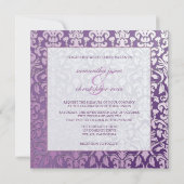 Invitations Vintages + Romantic Mariage damassé (Dos)