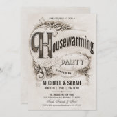 Invitations vintages suprêmes de partie de (Devant / Derrière)