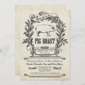 Invitations vintages suprêmes de rôti de porc (Devant / Derrière)