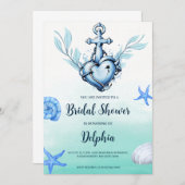 invitations wedding shower nautique ancre classiqu (Devant / Derrière)