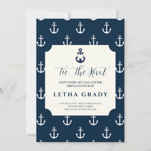 invitations wedding shower nautique ancre classiqu