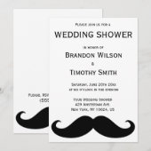 Invitations Wedding showers homosexuels blancs ave (Devant / Derrière)