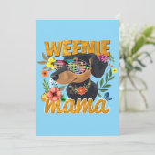 Invitations WEENIE MAMA Dachshund Party (Debout devant)
