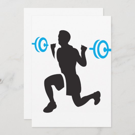 Invitations Weightlifter (Devant / Derrière)