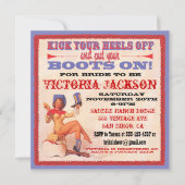 Invitations Western Cowgirl Fête des mariées Party (Devant)