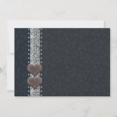 Invitations Western Glam Black Leather & Diamonds (Dos)