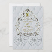 Invitations White Gold Royal Crown Carrières Party (Dos)
