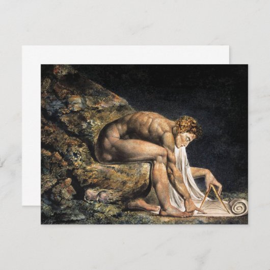Invitations William Blake Isaac Newton (Devant / Derrière)