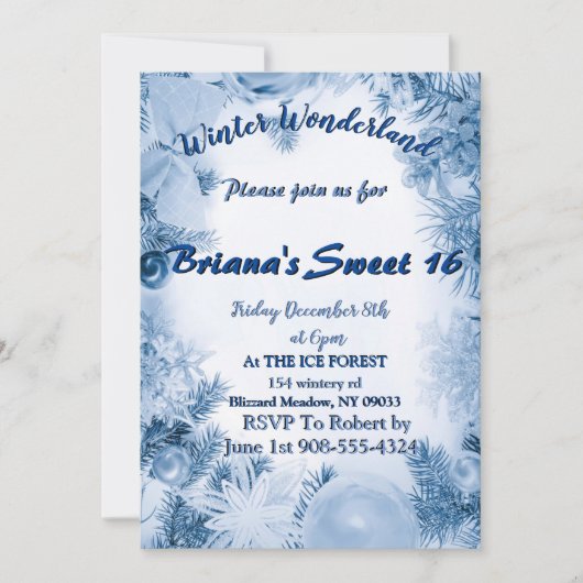 Invitations Winter Wonderland (Devant)