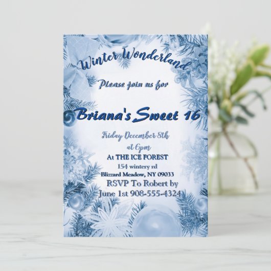 Invitations Winter Wonderland (Debout devant)