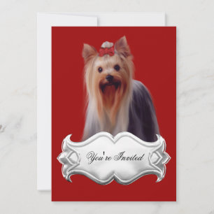 Invitations Yorkshire terrier chiots chiens Rouges