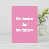 Invitations Zazzle personnalisées customisées (Debout devant)