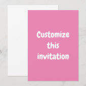 Invitations Zazzle personnalisées customisées (Devant / Derrière)