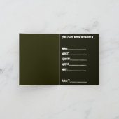 Invitations Zombie Party personnalisées Cartes Hal (Intérieur)