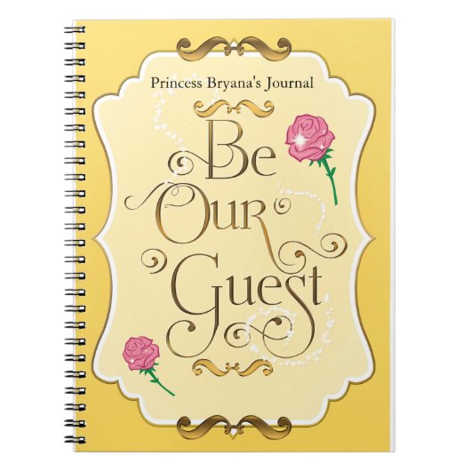 Invité à être Rose Rose Princesse Cahier Journal (Devant)