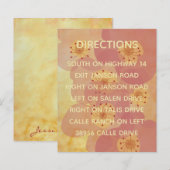 Invite de mariage Insertion Carte Floral Influencé (Devant / Derrière)