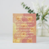 Invite de mariage Insertion Carte Floral Influencé (Debout devant)