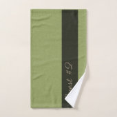 Invité n° 2 Structure fluide Texte personnalisé ve (Serviette à main)