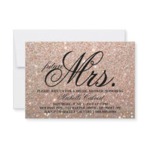 Invite-Roos Gold Glitter BridalShower Toekomst Mrs