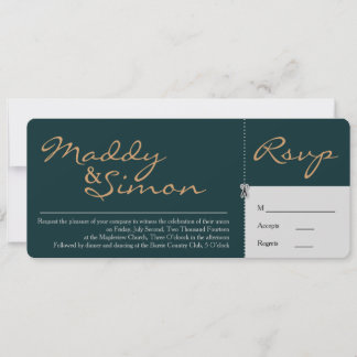 INVITE & RSVP GECOMBINEERD | Eenvoudige kalligrafi Kaart