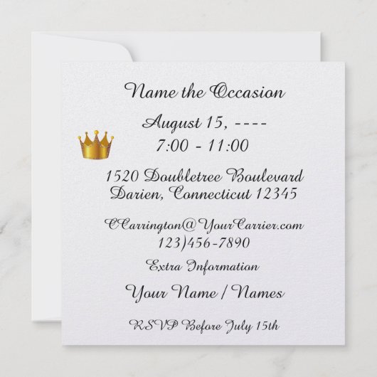 Invité spécial VIP 2 - Invitation (Dos)