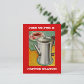 INVITE VAN DE PRESIDENTATIEPARTIJ VAN Retro COFFEE Kaart (Staand voorkant)