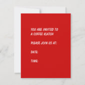 INVITE VAN DE PRESIDENTATIEPARTIJ VAN Retro COFFEE Kaart (Achterkant)