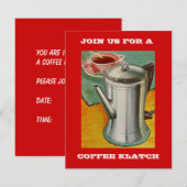 INVITE VAN DE PRESIDENTATIEPARTIJ VAN Retro COFFEE Kaart (Voorkant / Achterkant)