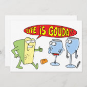 INVITE WINE EN KAAS KAART (Voorkant / Achterkant)