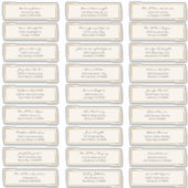 Invités Mariages pré-imprimés Étiquettes de adress (Devant)