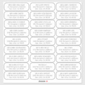 Invités mariages simples étiquettes de adresse 27  (Feuille)