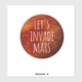 Invitons Mars Sticker (Feuille)