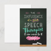 Invloed van een Good Speech Therapist Bedankkaart (Voorkant / Achterkant)