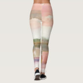 Invloed van Lijn en Kleur Goud Gewas Leggings (Achterkant)